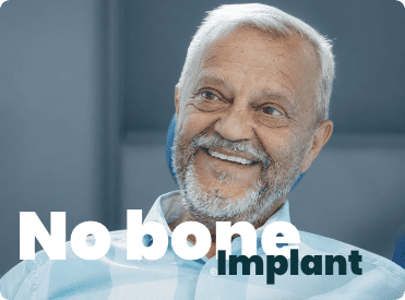 Nasmiješeni pacijent – No Bone Implant, fiksni zubi i kod velikog nedostatka kosti